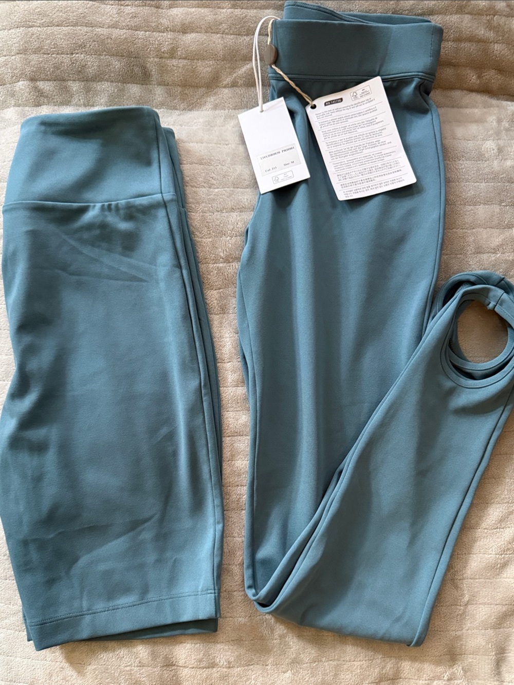 Bundle: Blue High-Waist Leggings and Short with Tags